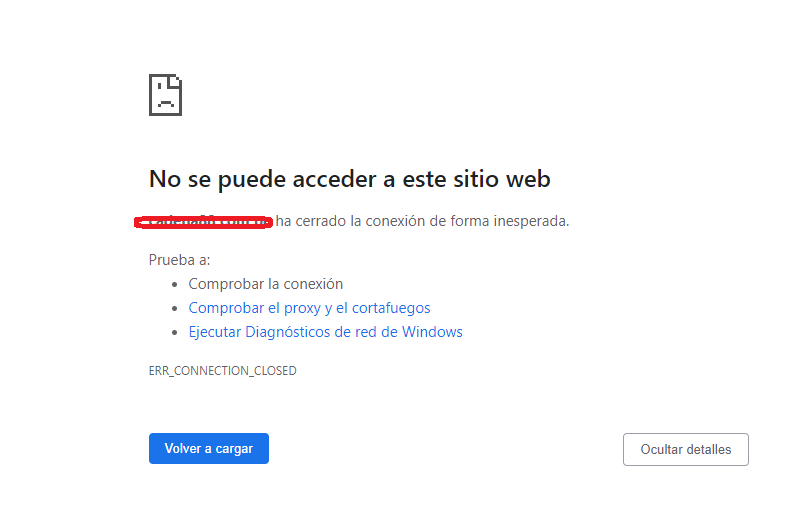 No se puede acceder a este sito